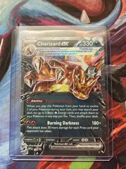 Pokemon TCG Charizard EX 196 SV Scarlet & Violet Star Promo Holo Card - Image 1