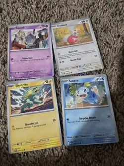 Pokemon Miscut Error Lot Of 4 Cards - Image 1