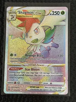 Pokemon 8 NM Card Lot Rainbow, VMAX, and Trainer Cards vstar rillaboom shaymin - Image 4