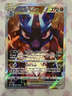 Pokemon TCG Lucario VSTAR SWSH291 Crown Zenith Promo Card Near Mint Condition - Image 1