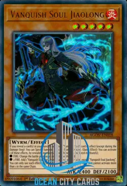 Yugioh AGOV-EN018 Vanquish Soul Jiaolong Ultra Rare 1st Edition - Image 1