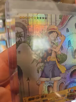 Monkey D Luffy One Piece Trading Card #OP-DR-FM01-067 Holo Foil - Image 2