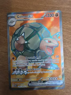 Pokemon TCG Scarlet & Violet Golem EX 189/165 Full Art Holo Card NM - Image 1