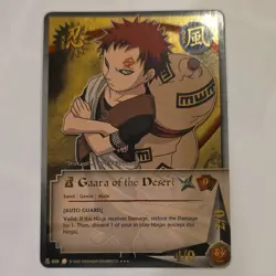 Naruto CCG Gaara of the Desert [Auto Guard] Ninja Gold Foil Card N-058 SR NM - Image 1