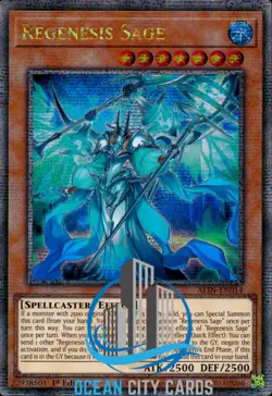 Yugioh Yugioh Regenesis Sage Quarter Century Rare ALIN EN014 1st ed - Image 1