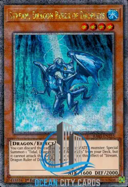 Yugioh RA03-EN255 Stream, Dragon Ruler of Droplets Quarter Century Edition 1st - Image 1