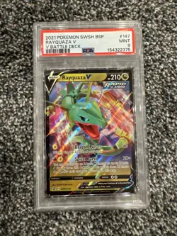 Psa 9 Rayquaza V SWSH147 SWSH: Sword & Shield Promo Cards- Last Sold For $150! - Image 1