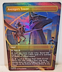 Avengers Tower Marvel Super Heroes Magic the Gathering Full Art Foil NM MTG - Image 1