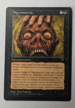 Magic Mtg Spanish Visions Necromancy near mint - Image 1