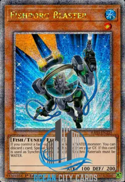 Yugioh Fishborg Blaster RA03-EN225 Quarter Century Secret Rare 1st Ed - Image 1