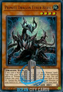 Yugioh SUDA-EN015 Primite Dragon Ether Beryl Ultra Rare Card 1st Edition - Image 1