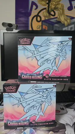 Chaos Rising Pokemon Center ETB Elite Trainer Box Pokemon TCG New/Sealed x2 - Image 1