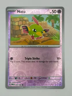 Natu 071/182 Common Paradox Rift Pokemon Reverse Holo Near Mint - Image 1