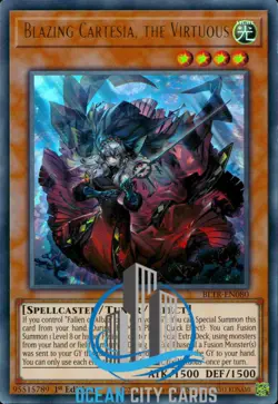 Yugioh Blazing Cartesia, The Virtuous BLTR-EN080 1st Edition Ultra Rare - Image 1