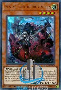 Yugioh Blazing Cartesia, The Virtuous BLTR-EN080 1st Edition Ultra Rare - Image 3