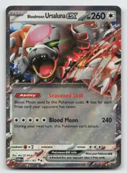 Pokemon TCG Bloodmoon Ursaluna ex 141/167 Ultra Rare Twilight Masquerade NM/M - Image 1