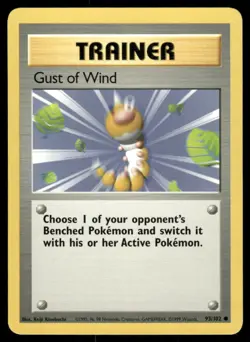 Pokemon Cards Gust of Wind 93/102 UNLIMITED Base Set WOTC Common NM - Image 1