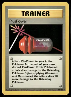 Pokemon Cards PlusPower 84/102 Base Set Uncommon NM - Image 1