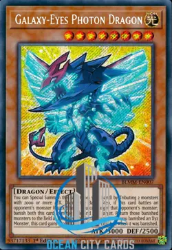 Yugioh BLMM-EN007 Galaxy-Eyes Photon Dragon Secret Rare 1st Ed - Image 1