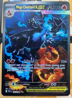 Pokemon Mega Charizard X EX 125/094 Damaged (Read description) - Image 1