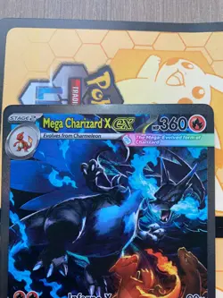 Pokemon Mega Charizard X EX 125/094 Damaged (Read description) - Image 3
