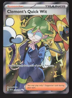 Clemont's Quick Wit 229/191 Pokemon TCG SV08: Surging Sparks NM - Image 1