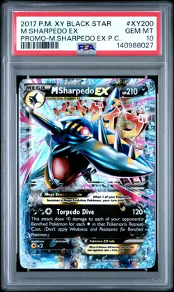 Pokemon Mega M Sharpedo EX Black Star Promo XY200 GEM MINT PSA 10 - Image 1