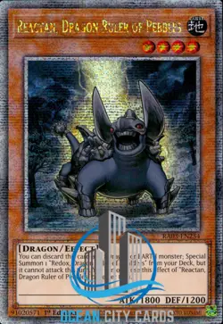Yugioh Reactan, Dragon Ruler Of Pebbles - Quarter Century Secret RA03-EN254 1st - Image 1