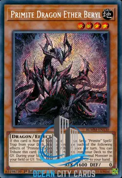 Yugioh Primite Dragon Ether Beryl - Secret Rare BLMM-EN130 1st Ed - Image 1