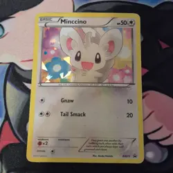 Pokemon TCG Minccino BW13 Black Star Promo 2011 Cracked Ice Holo - DMG - Image 1