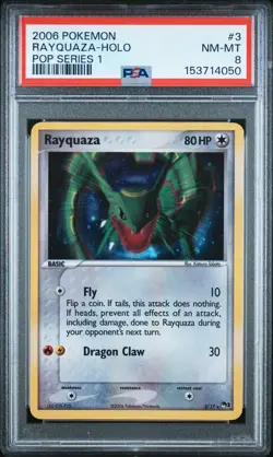Rayquaza-Holo 3 Pokemon Pop Series 1 - PSA NM-MT 8 - Image 1
