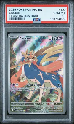 Zacian 100 Pokemon Pfl En-Phantasmal Flames - PSA GEM MT 10 - Image 1