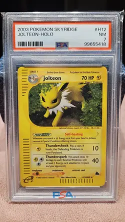 2003 Pokemon Skyridge Jolteon Holo #H12 PSA 7 - Image 1