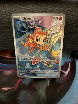 First Partner Illustration Chimchar Promo Full Art Holo 041 Pokemon TCG NM - Image 1