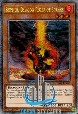 Yugioh Burner, Dragon Ruler of Sparks Quarter Century Rare 1st Ed RA03-EN256 - Image 1