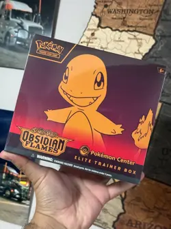 POKEMON CENTER Obsidian Flames PC Elite Trainer Box ETB SEALED/ W/ Acrylic MINT - Image 4