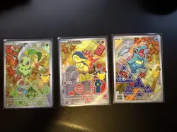 Pokemon First Partner Series 2 - Johto Starter Set Chikorita Cyndaquil Totodile - Image 1