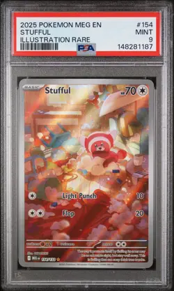 Stufful Pokemon Meg En-Mega Evolution 154 NM PSA 9 - Image 1