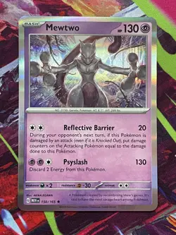 Pokemon Mewtwo 150/165 SV 151 Rare LP - Image 1