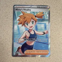 Pokemon TCG Misty's Vitality Full Art Holo Trainer-Supporter PBLEN 111/084 - Image 1