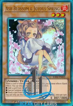 Yugioh RA04-EN025 Ash Blossom & Joyous Spring Alt Art Ultimate Rare - Image 1
