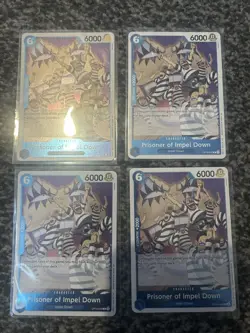 LOT of 4 - Prisoner of Impel Down OP16-042 One Piece CG Rare Playset - Image 1