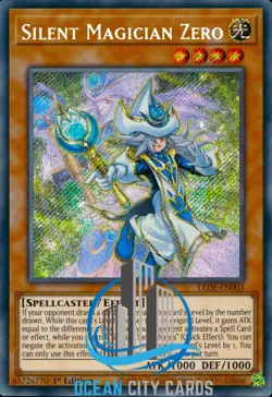 Yugioh Silent Magician Zero LEDE-EN003 Secret Rare 1st Edition - Image 1