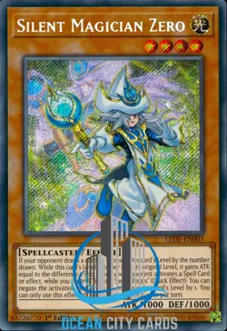 Yugioh Silent Magician Zero LEDE-EN003 Secret Rare 1st Edition - Image 3