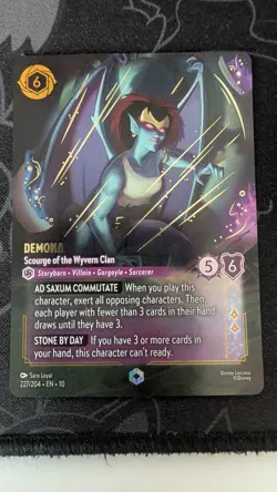 2024 Disney Lorcana Demona Scourge of the Wyvern Clan 227/204 Enchanted - Image 1