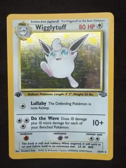 1999 Pokemon TCG Wigglytuff Jungle 1st Edition 16/64 Holo Rare (LP) - Image 1