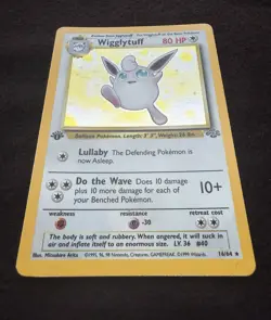 1999 Pokemon TCG Wigglytuff Jungle 1st Edition 16/64 Holo Rare (LP) - Image 2