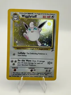 Pokemon TCG Wigglytuff Jungle 19/130 Holo Unlimited Holo Rare LP Swirl - Image 1