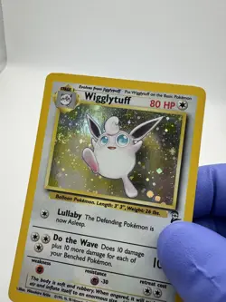 Pokemon TCG Wigglytuff Jungle 19/130 Holo Unlimited Holo Rare LP Swirl - Image 2