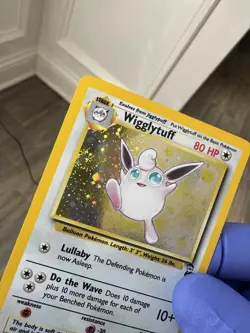 Pokemon TCG Wigglytuff Jungle 19/130 Holo Unlimited Holo Rare LP Swirl - Image 4